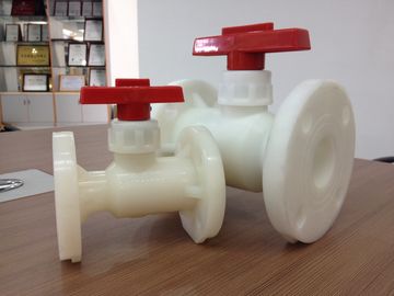 PN10 نوار PVDF پلاستیکی شیر توپی فلنج، 1/2 &amp;quot;تا 12&amp;quot; DIN، ANSI، JIS اتصال فلنج